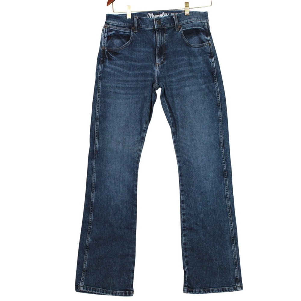 Wrangler Retro Slim Boot Jeans Men 31x34 (31x32) Western Stretch Blue Denim